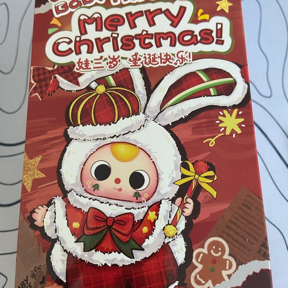 Red Bunny Costume Doll Holiday Plush - Merry Christmas